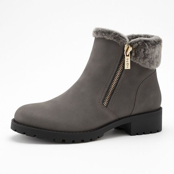 COLE HAAN Quinney Waterproof Bootie With Faux Shearling Trim Size 7 NEW - Picture 1 of 7